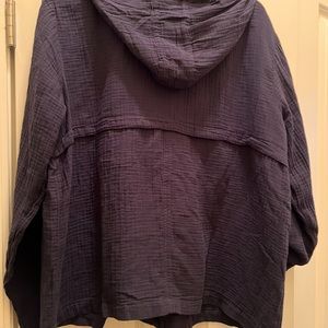 JJill Hooded Jacket in Navy Blue